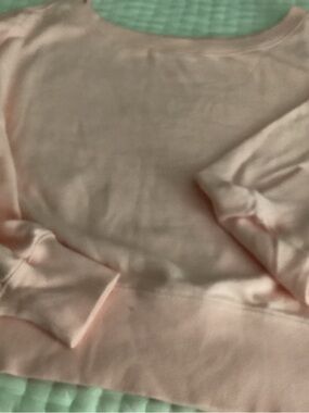 aerie Blush Pink Ribbed Cropped Sweatshirt